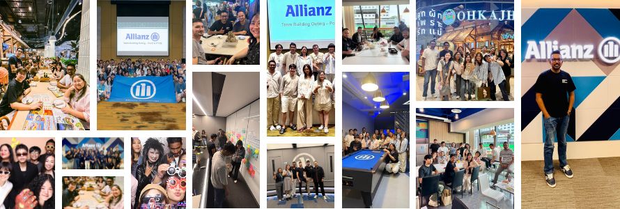 Fun moments with the UX design team at Allianz Technology Bangkok