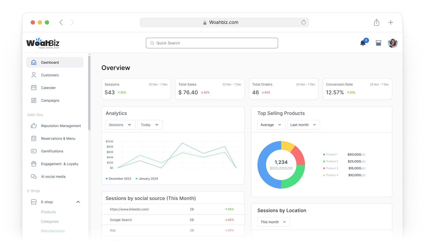 Woahbiz figma prototype preview